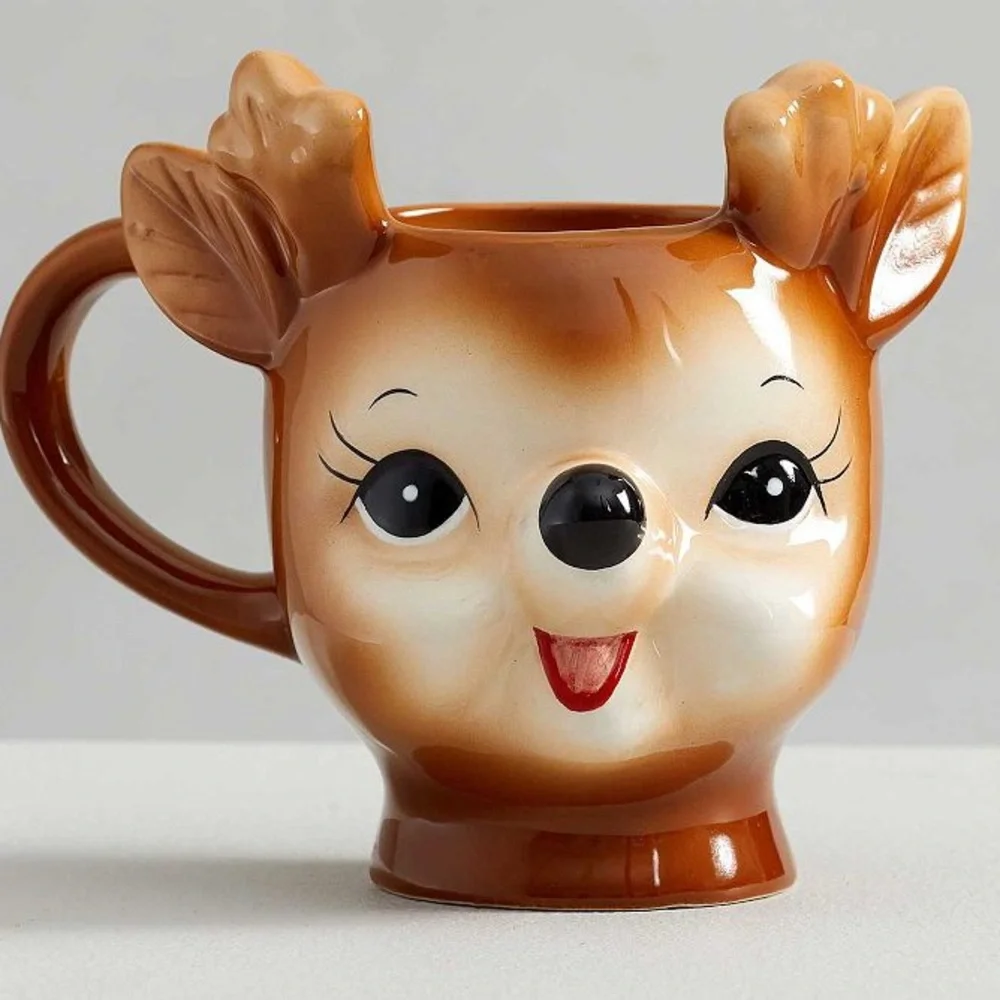 NWT Pottery Barn Cheeky Reindeer Mug
